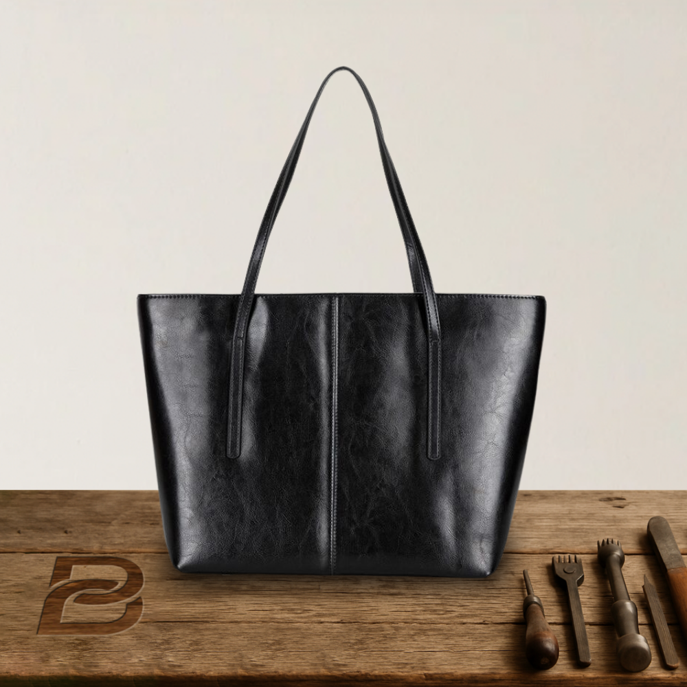 BERK | Sac shopper en cuir lisse classique