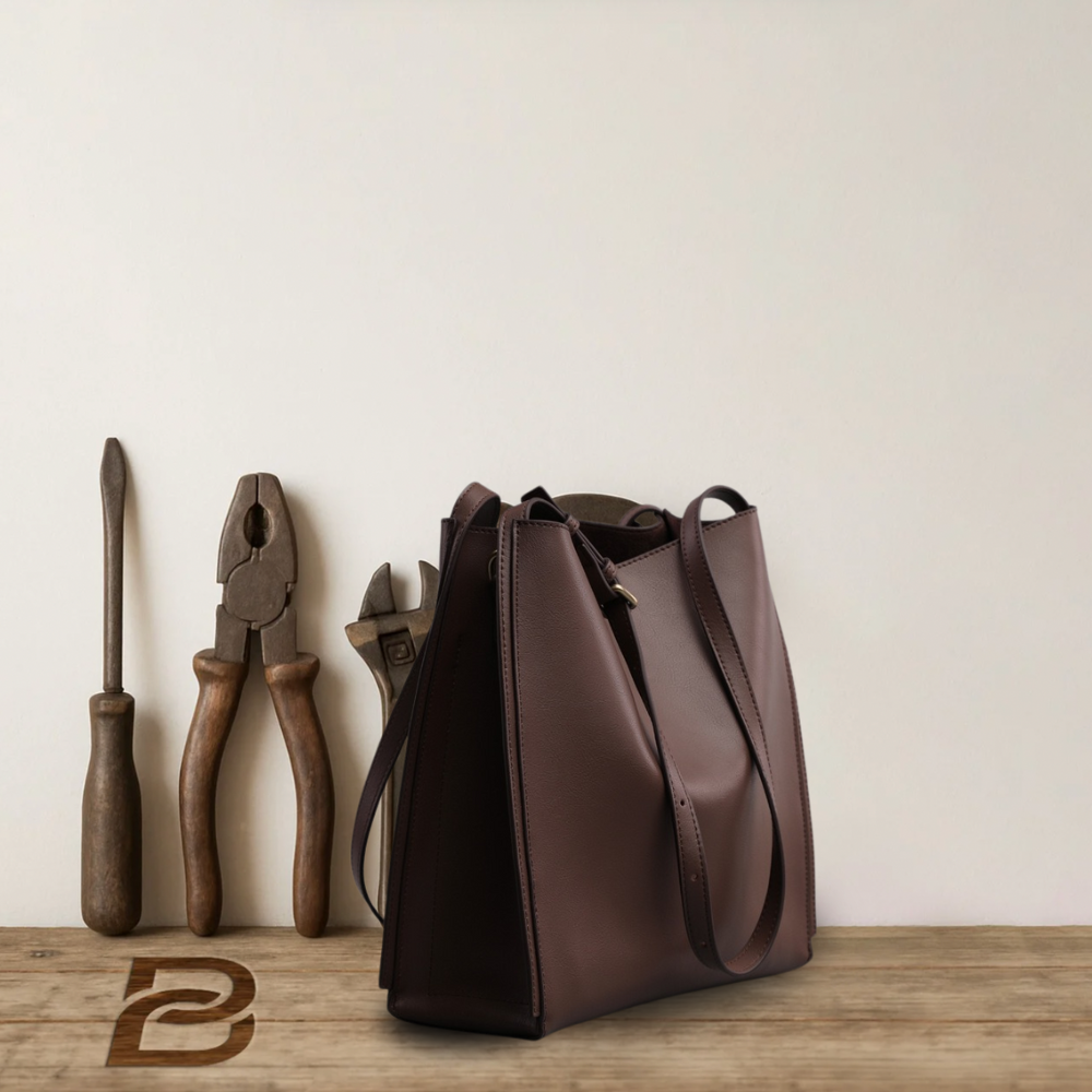 BERK | Sac fourre-tout rétro en cuir véritable