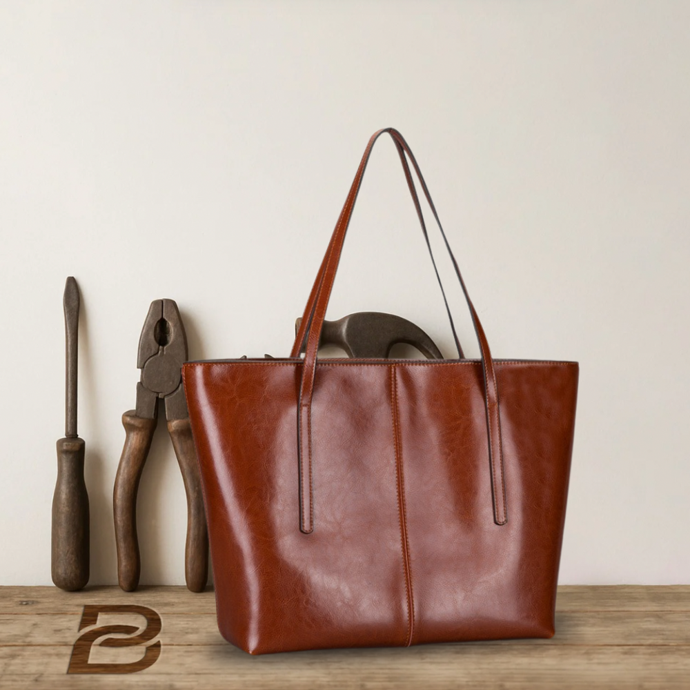 BERK | Sac shopper en cuir lisse classique