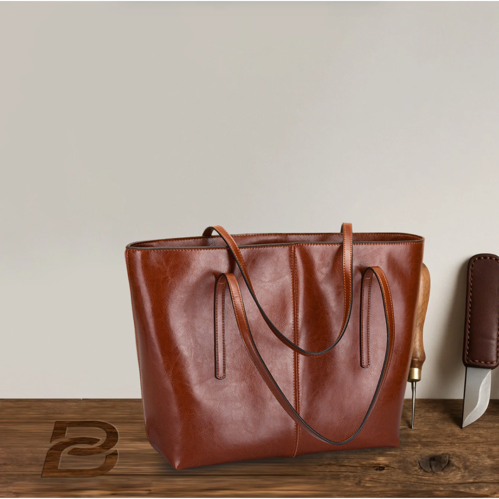BERK | Sac shopper en cuir lisse classique