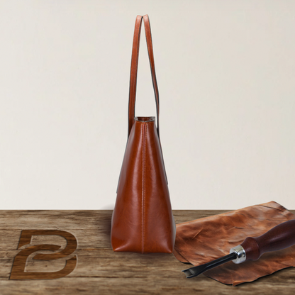 BERK | Sac shopper en cuir lisse classique